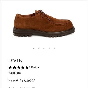 Aquatalia “IRWIN” size 10 men. Water and Stain proof